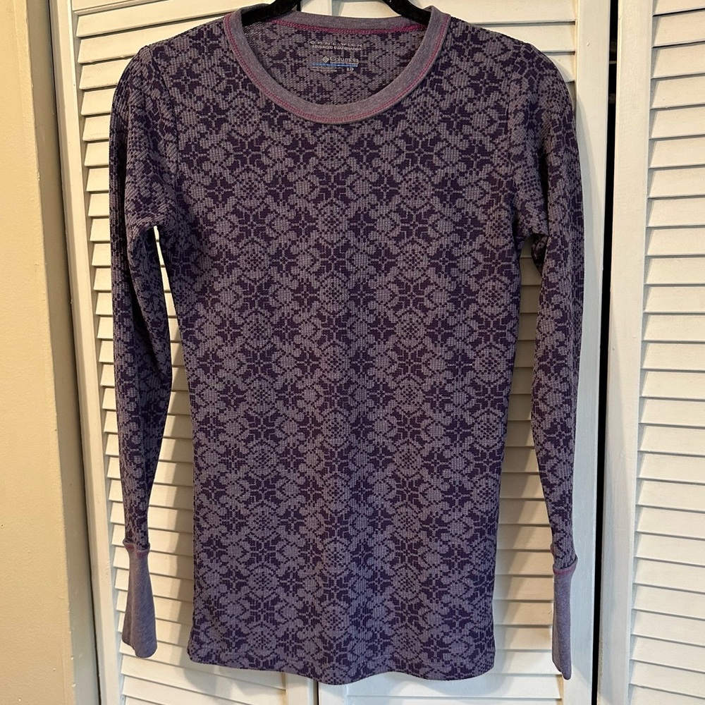 Columbia Omni-Wick Purple Long Sleeve Top size XS
